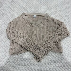 Beige Pacsun Cropped Sweater